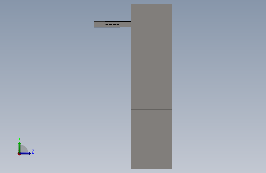 2×4电视拼接墙 左侧视图