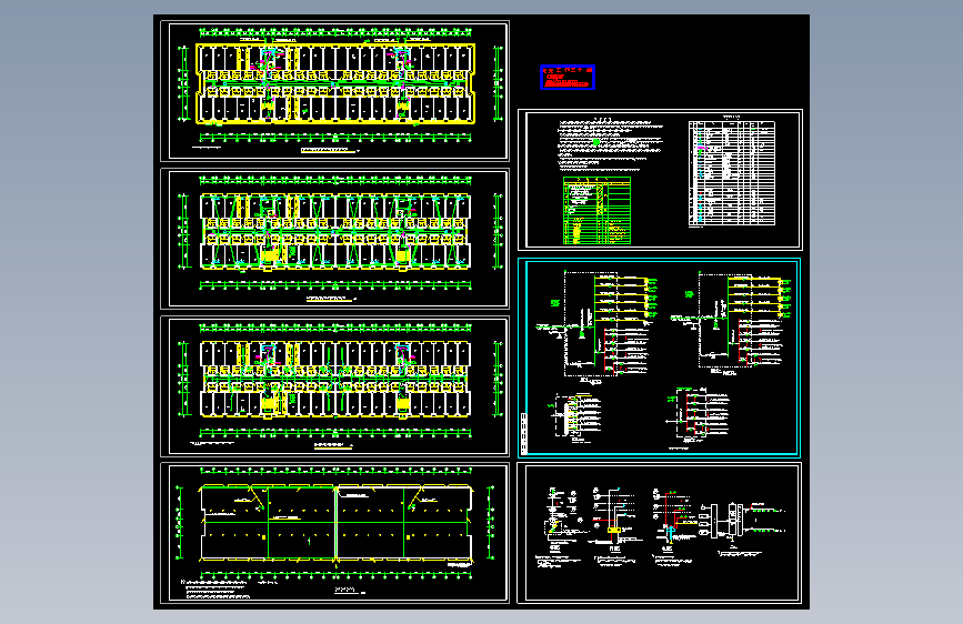 学校宿舍楼群弱电图
