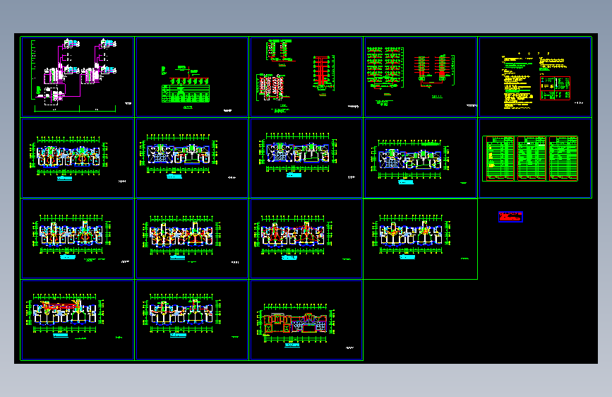住宅单元楼电气图纸