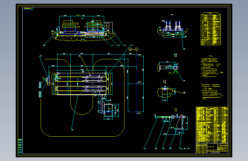 线材厂倒卷小车安装图