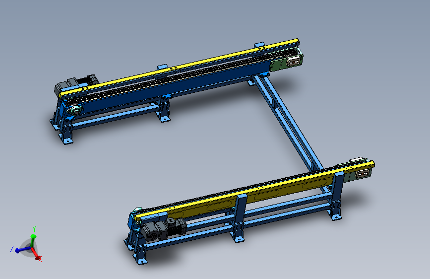 链条输送线_SOLIDWORKS 2018_模型图纸下载 – 懒石网