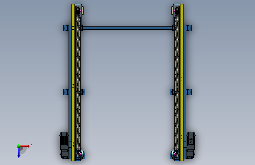 链条输送线_SOLIDWORKS 2018_模型图纸下载 – 懒石网