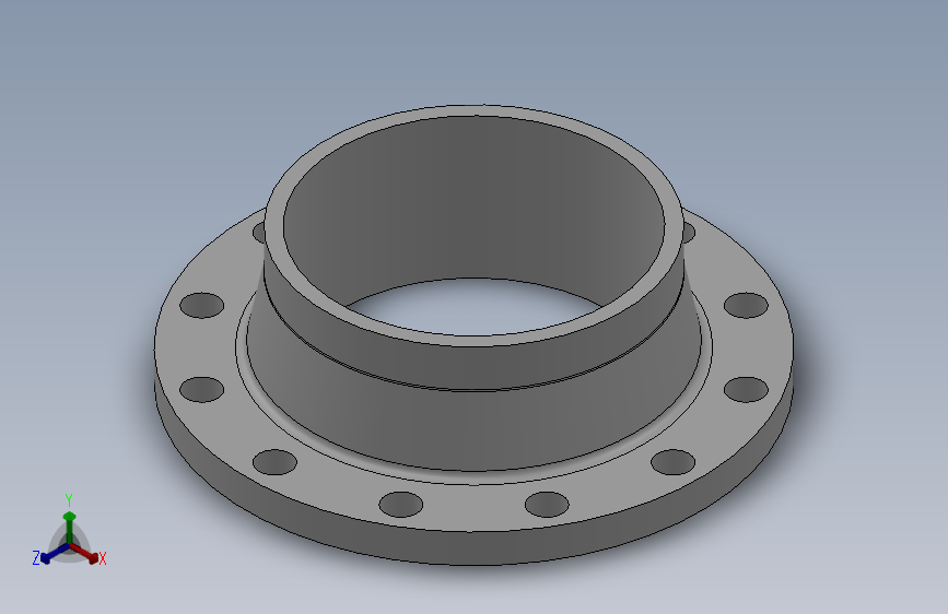 凸面整体钢制管法兰_法兰 DN200-PN16 M 2