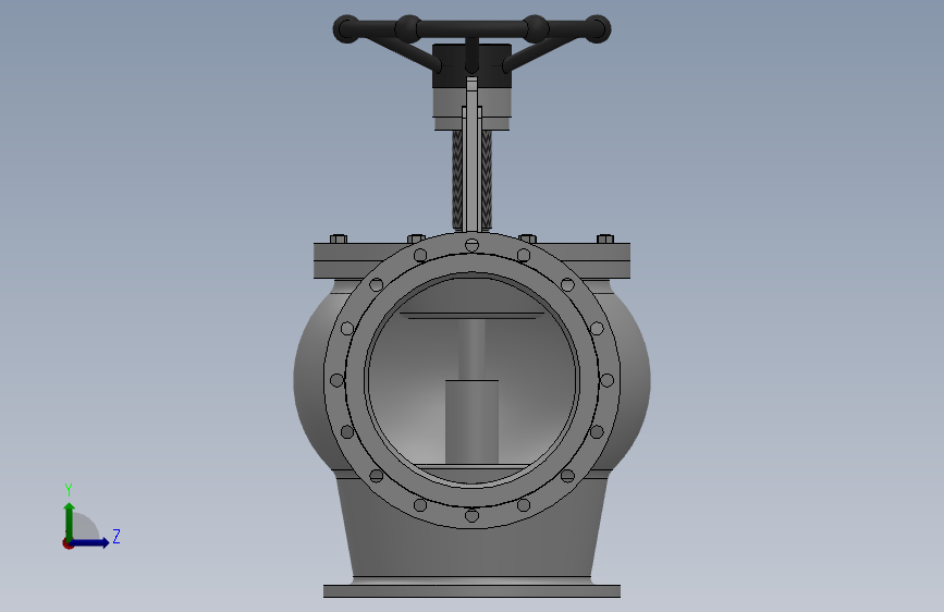 法兰铸钢直角出海阀_B4350_SOLIDWORKS 2018_模型图纸下载 – 懒石网