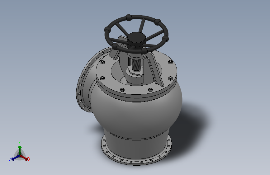 法兰铸钢直角出海阀_B4500