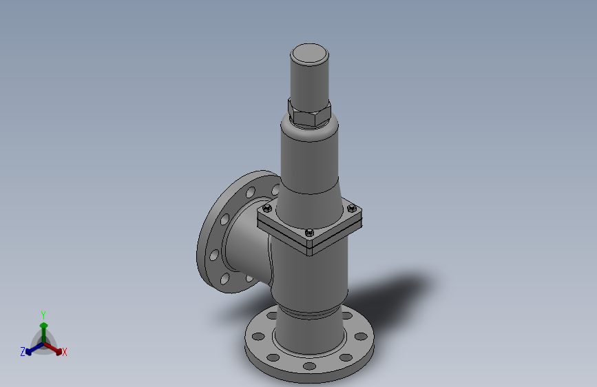 法兰铸铁直角安全阀_B1～3065