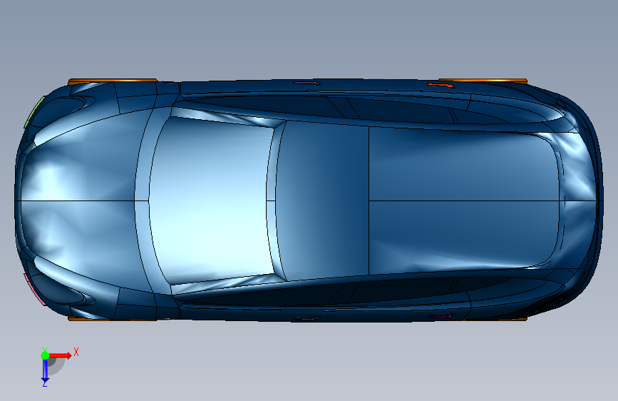 动力强劲特斯拉Model 3 俯视图