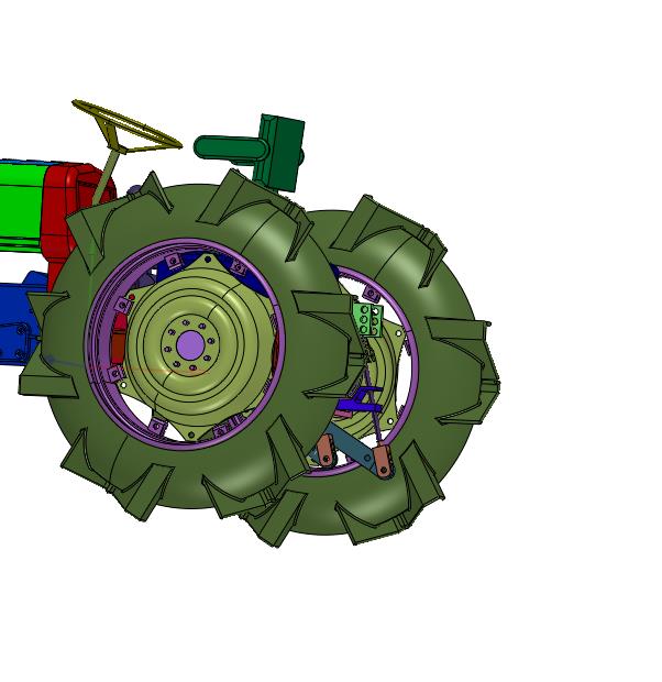 老式农用四驱整车耕机