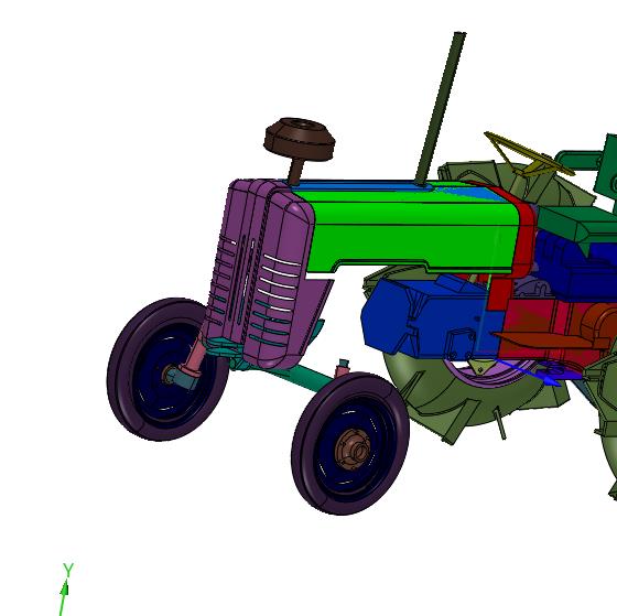 老式农用四驱整车耕机
