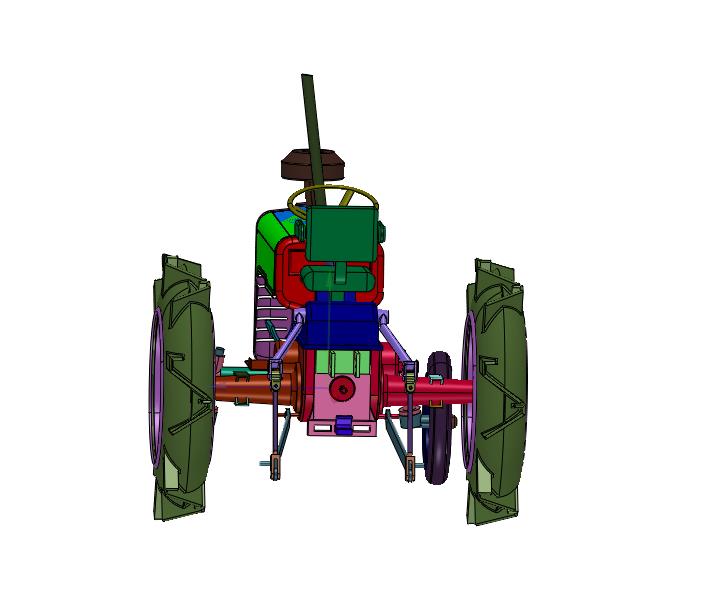 老式农用四驱整车耕机
