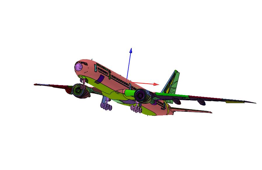 立体3D模型波音777印度航空民航飞机