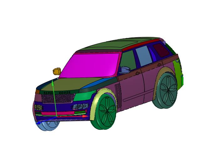 路虎揽胜越野仿真金属车