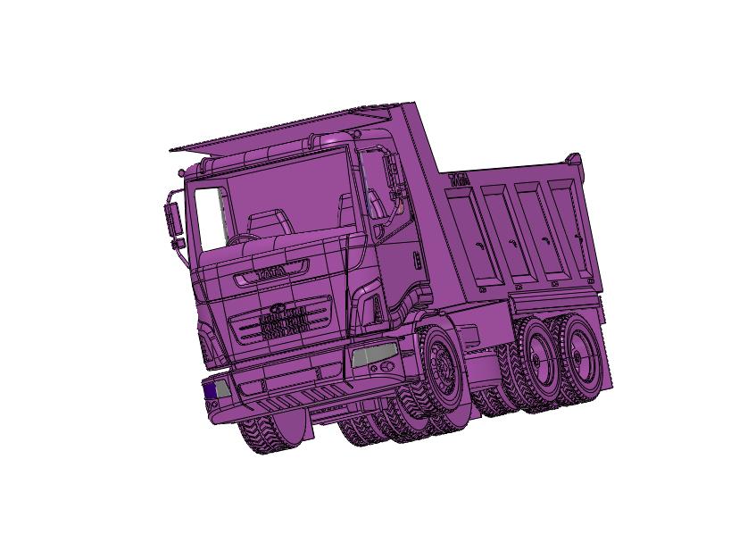 石头矿石翻斗铲车自卸卡车