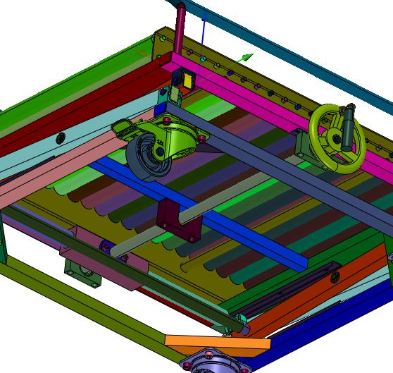 手摇丝杆驱动滚筒升降车
