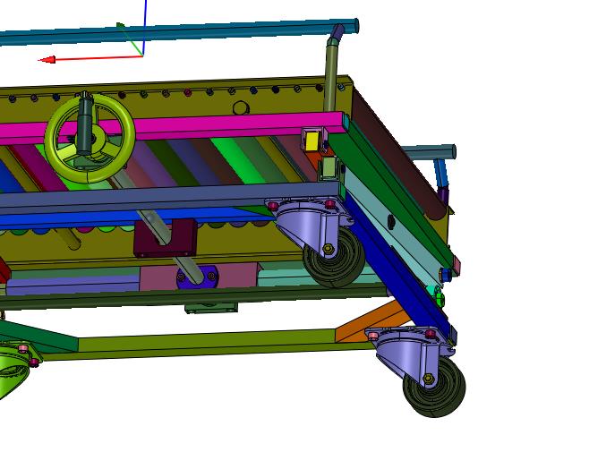 手摇丝杆驱动滚筒升降车