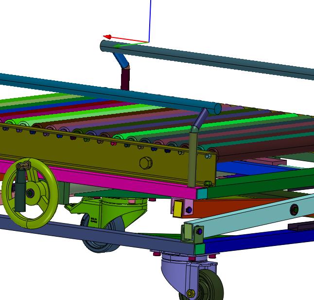 手摇丝杆驱动滚筒升降车