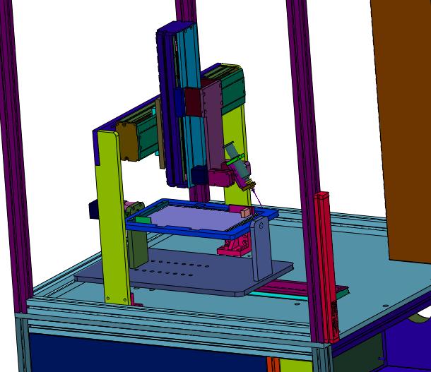 四轴带旋转硅胶单机涂胶机