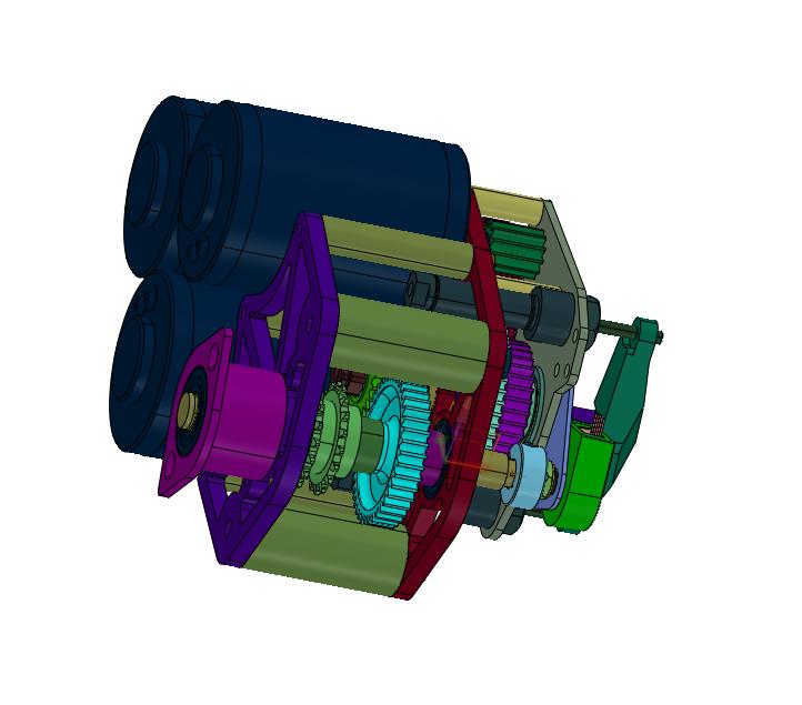 智能车辆三电机驱动轮