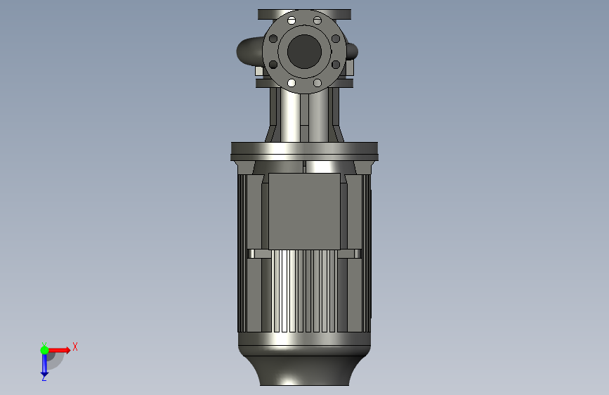 格兰富NBG 100-80-160_Cast iron_F2_GRUNDFOS MMG-H_50Hz_2P_18.5kW 俯视图