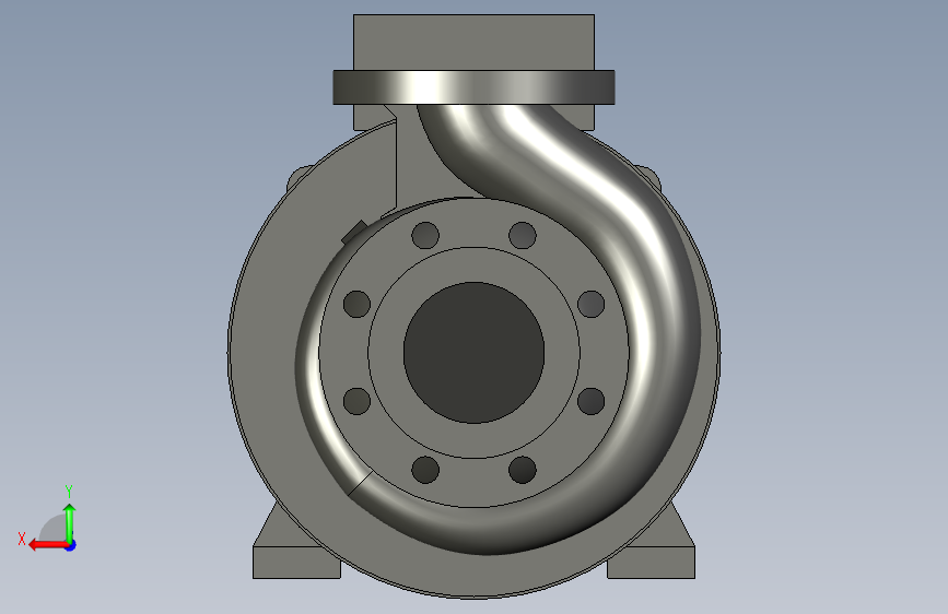 格兰富NBG 100-80-160_Cast iron_F2_GRUNDFOS MMG-H_50Hz_2P_18.5kW 背面视图
