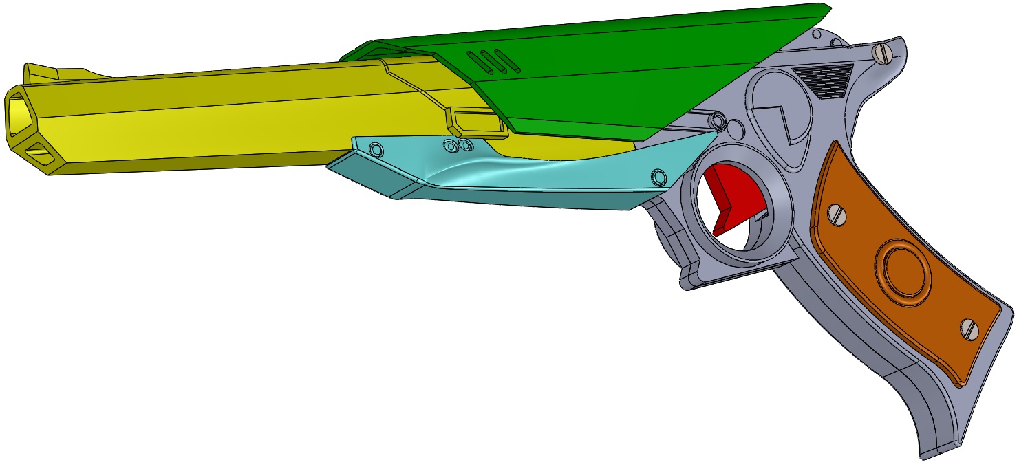 solidworks画枪图片