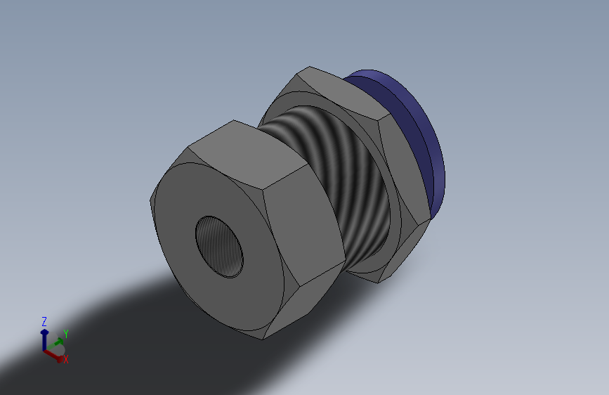 IPMF 隔板内螺纹直通_IPMF12-01_SOLIDWORKS 2018_模型图纸下载 – 懒石网