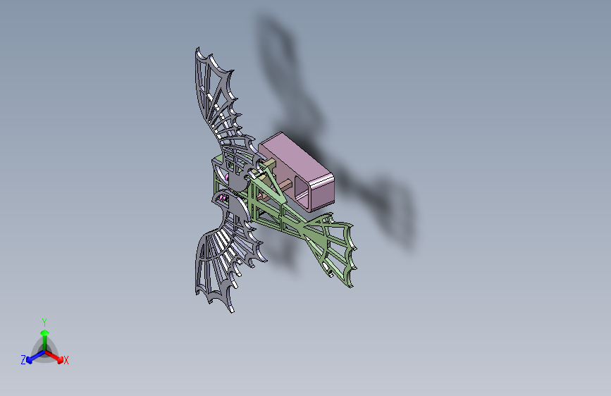 Da Vinci style扑翼机构3D图纸 STP STL格式