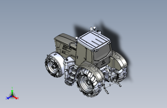 EV_TRACTOR拖拉机3D数模图纸 STEP格式