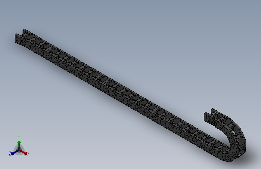 弯曲半径125内高45两侧打开型桥式拖链_DMD45BD-30-60-125R-30