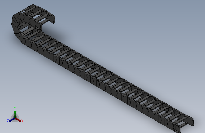 弯曲半径150内高60两侧打开型桥式拖链_DMD60BD-30-175-150R-30