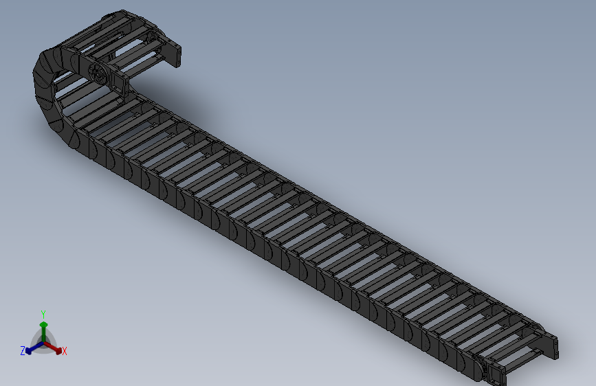 弯曲半径175内高60两侧打开型桥式拖链_DMD60BD-30-300-175R-30