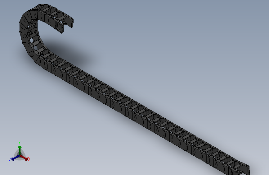 弯曲半径250内高60两侧打开型桥式拖链_DMD60BD-30-100-250R-35