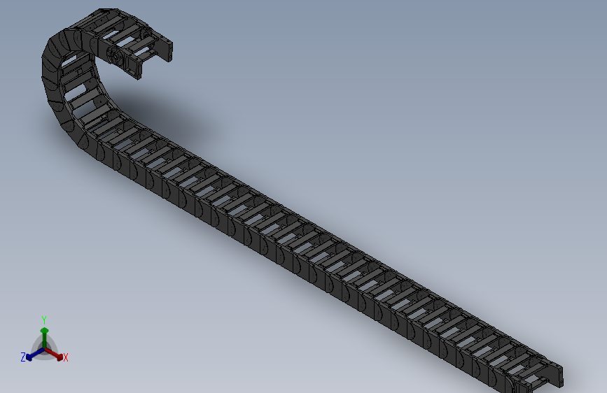 弯曲半径250内高60两侧打开型桥式拖链_DMD60BD-30-175-250R-35