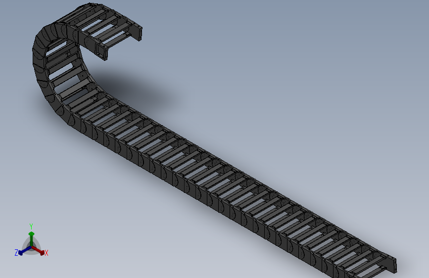 弯曲半径300内高60两侧打开型桥式拖链_DMD60BD-30-250-300R-35