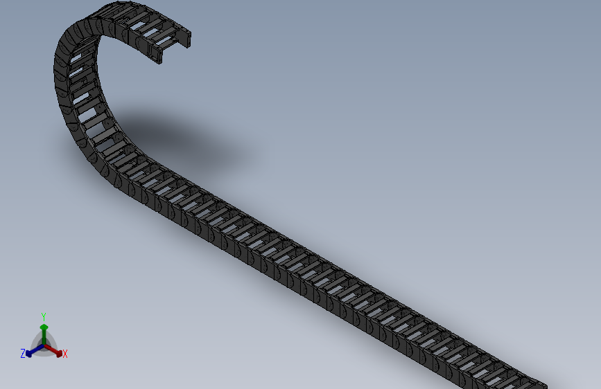 弯曲半径450内高60两侧打开型桥式拖链_DMD60BD-30-175-450R-45