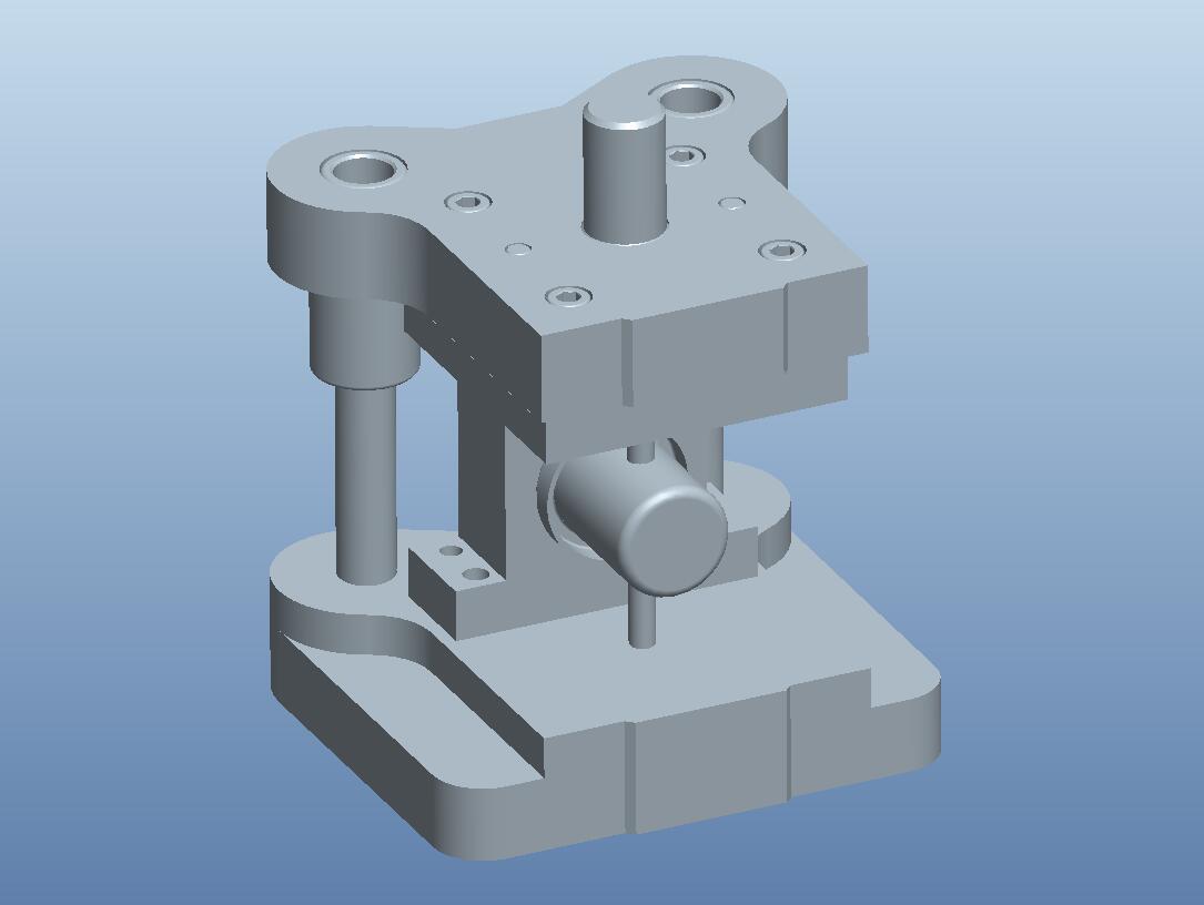 翻边圆筒冲孔模(CAD图+Proe三维)