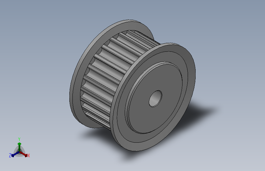 标准型半圆弧形齿同步带轮H3M型_SH3MHC-25-10-dc4-A_SOLIDWORKS 2018_模型图纸下载 – 懒石网