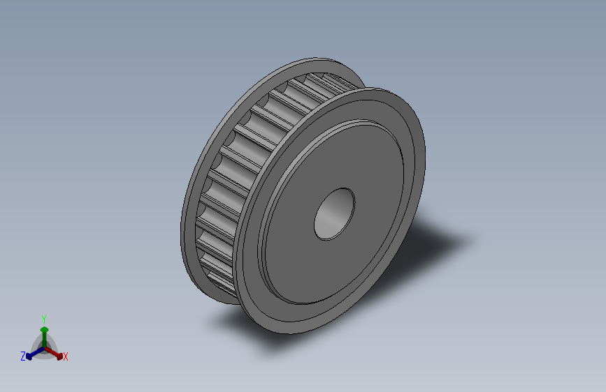 标准型半圆弧形齿同步带轮H5M型_SH5MHC-28-10-dc10-A_SOLIDWORKS 2018_模型图纸下载 – 懒石网