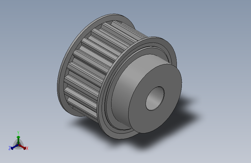 小凸缘型梯形齿同步带轮T10型_ST10DC-20-30-dc16-A