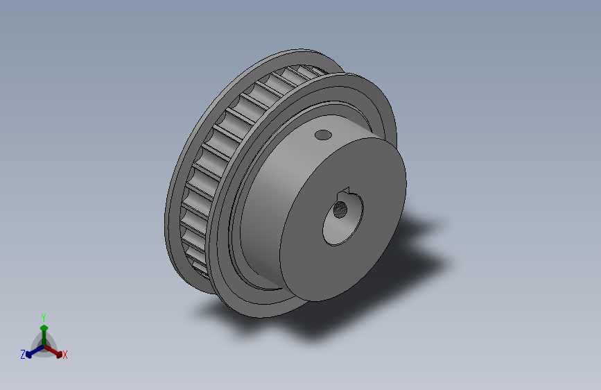 带顶丝键槽孔小凸缘型圆弧形齿同步带轮8YU型_S8YUDK-34-15-dk20-A