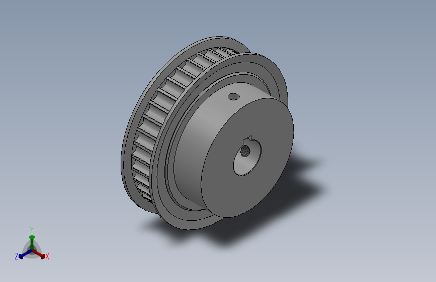 带顶丝键槽孔小凸缘型圆弧形齿同步带轮8YU型_S8YUDK-36-15-dk20-A
