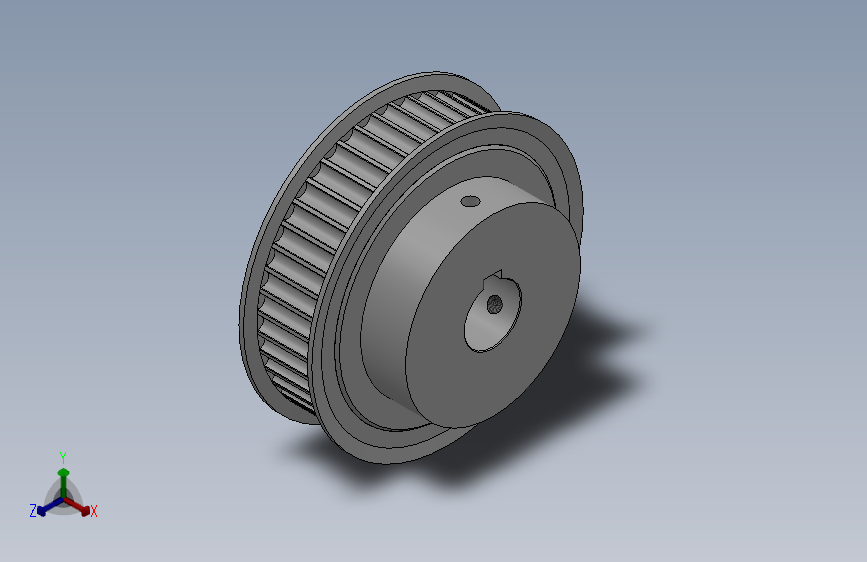 带顶丝键槽孔小凸缘型圆弧形齿同步带轮8YU型_S8YUDK-44-25-dk25-A