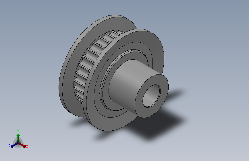 圆孔小凸缘型圆弧形齿同步带轮2GT型_S2GTDC-28-4-dc5-A