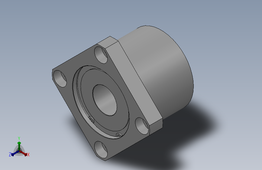 带挡圈双轴承L尺寸指定型轴承座组件_BRDLDK-6204-2Z-50-A