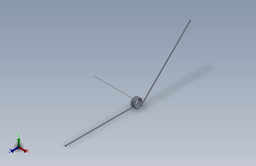 135度圆柱形扭转弹簧SCT135L-6-4-0.8