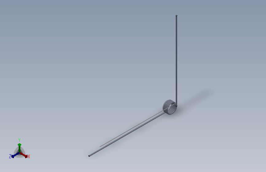 90度圆柱形扭转弹簧SCT90L-3-4-0.4