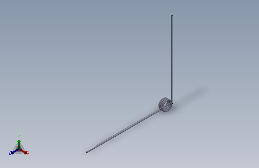 90度圆柱形扭转弹簧SCT90L-6-4-0.8