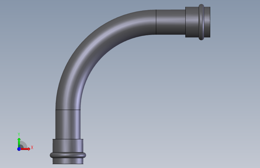Elbow (DIN 8063) 90 Deg Double Socket Bend Integral Type MMQ-KS 正面视图