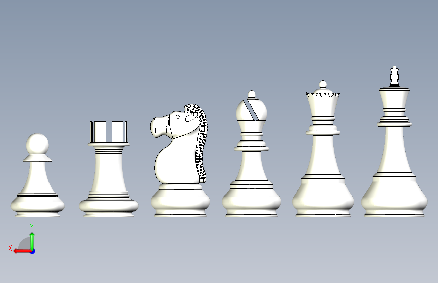 国际象棋 背面视图