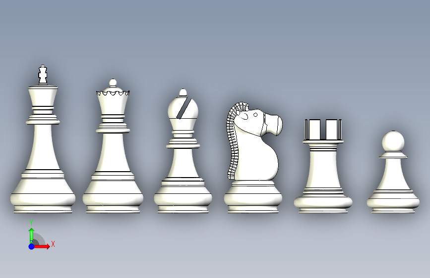 国际象棋 正面视图